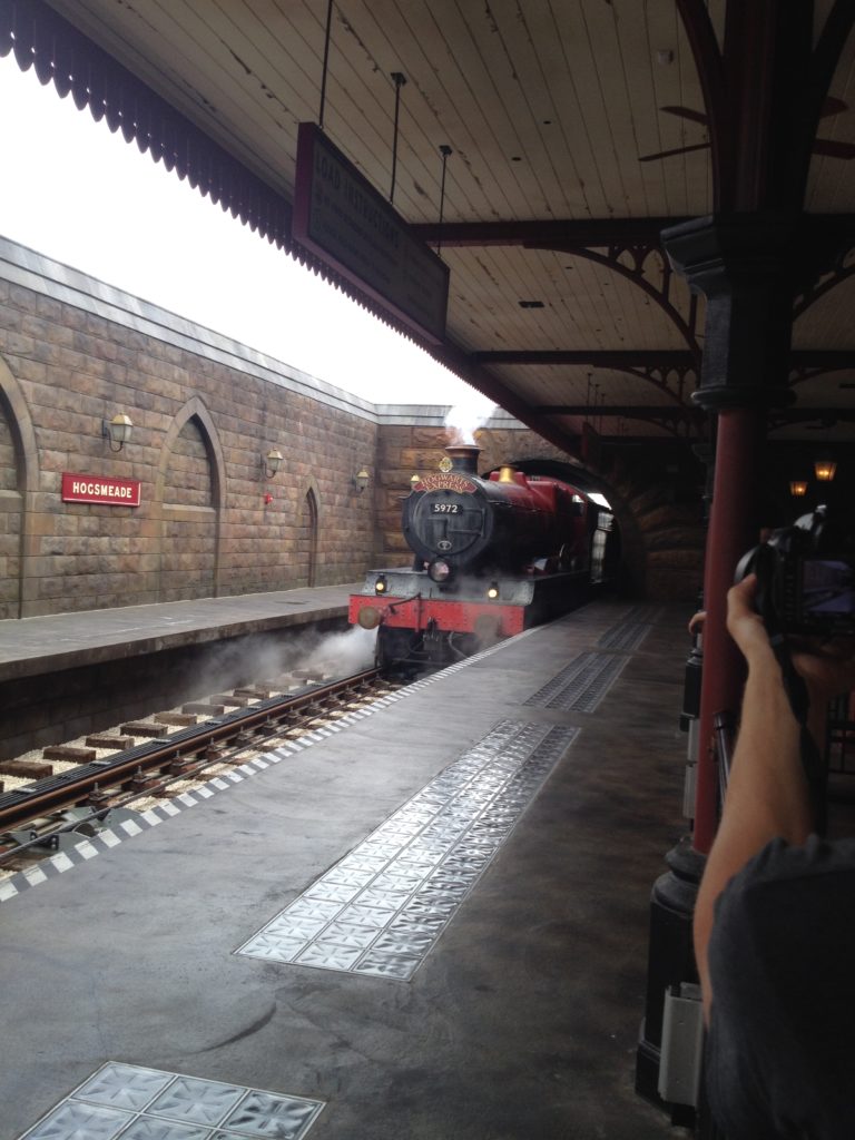 Hogwarts Express arriving at Hogsmeade Station, Universal Islands of Adventure