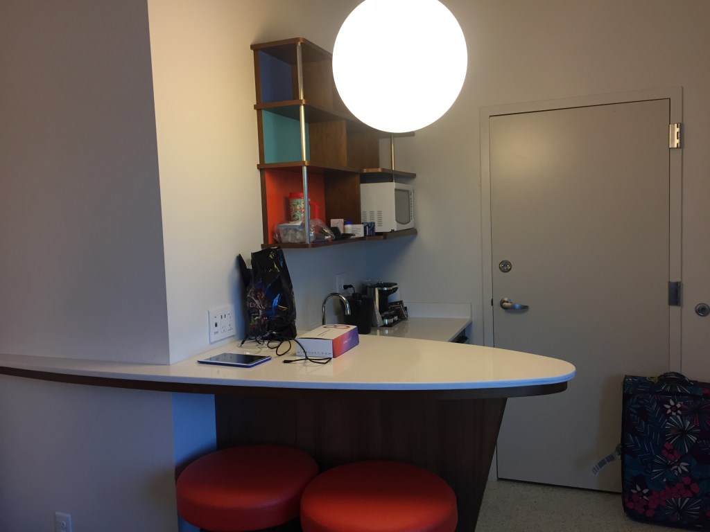 Cabana Bay family suite , breakfast bar, fridge , sink, microwave